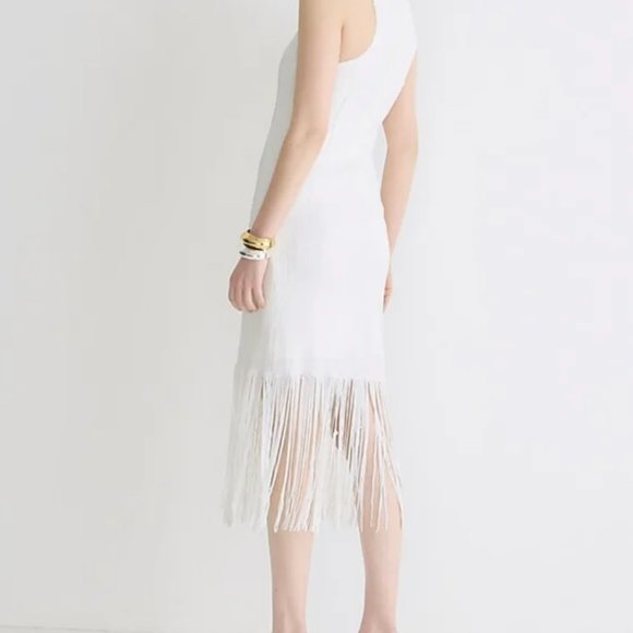 J Crew Collection NWT Fringe-Trim Sequin Sheath Dress *NWT - Picture 6 of 10